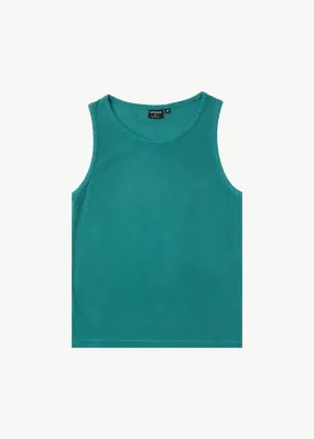 AFENDS Mens Paramount - Ribbed Singlet - Washed Pine