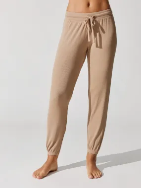 Core Ribbed Jogger - Nude