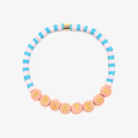 Cotton Candy Vinyl Disc Stretch Bracelet