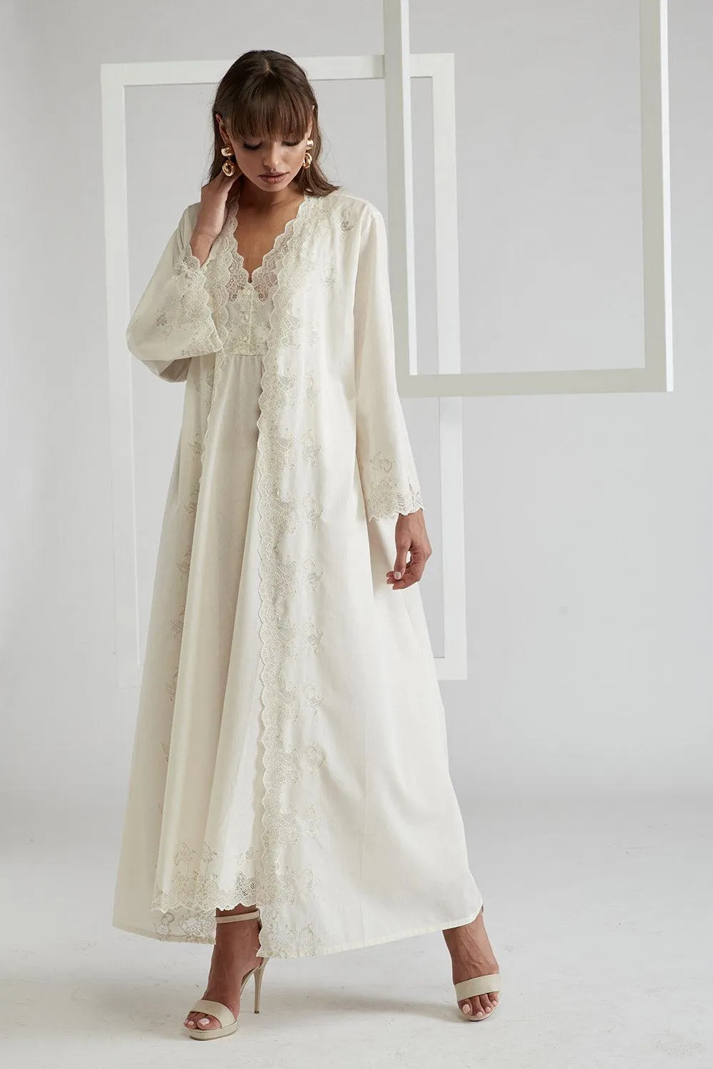 Cotton Voile Robe Set Honey - Marigold