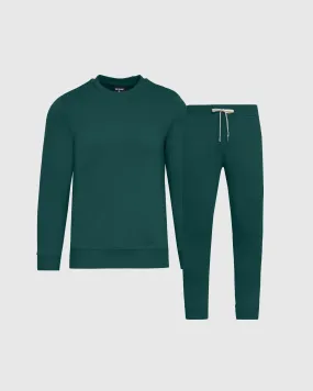 Emerald Fleece Crew and Jogger 2-Pack