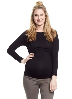 Honor Long Sleeve Maternity & Nursing Top - Black