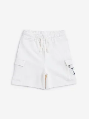 HOP Kids Off-White Cargo-Style Mid Rise Shorts