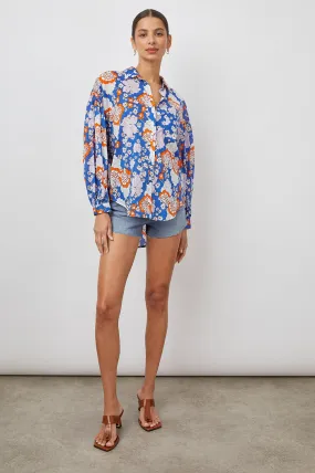 JANAE SHIRT - COBALT FLORAL