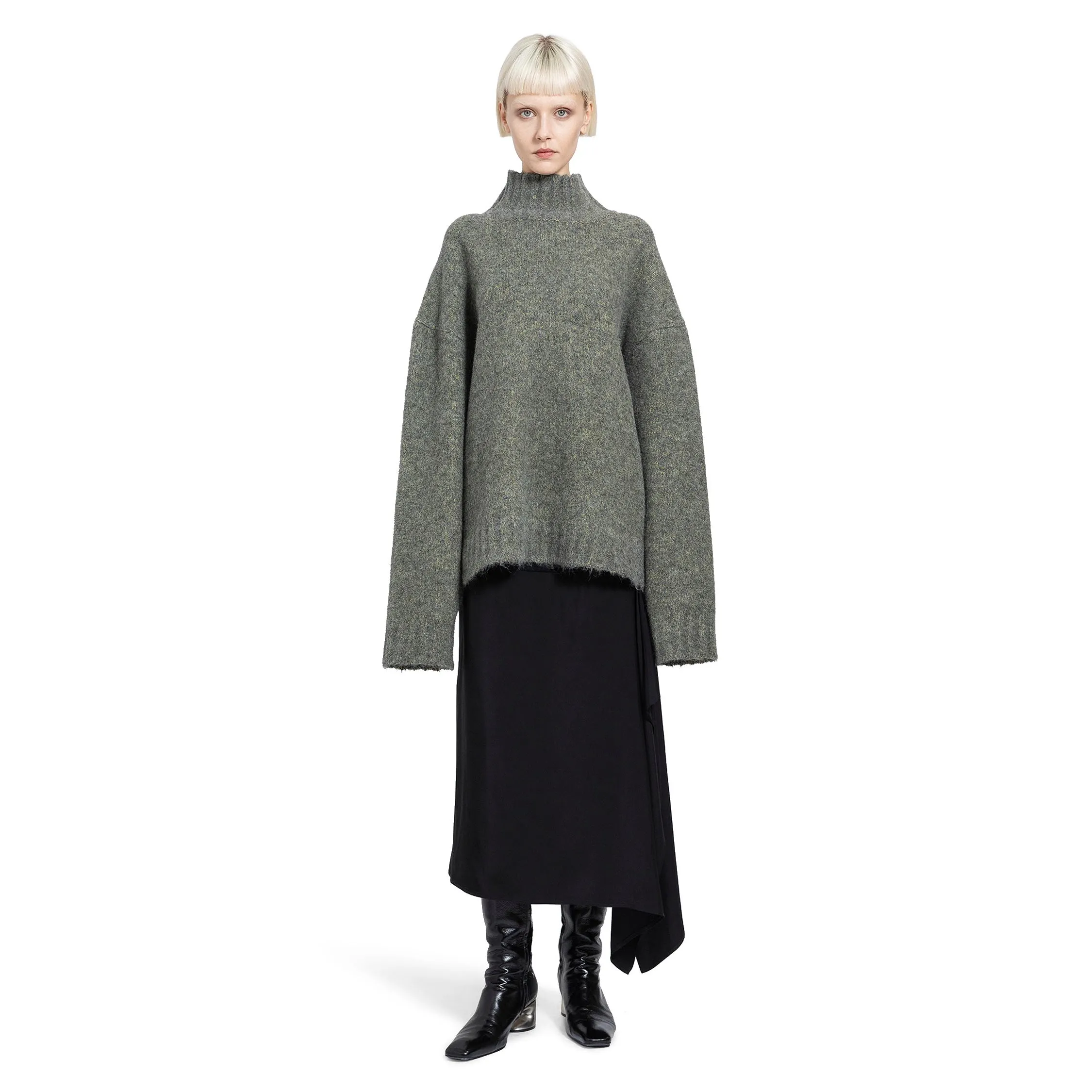 JIL SANDER WOMAN GREEN KNITWEAR