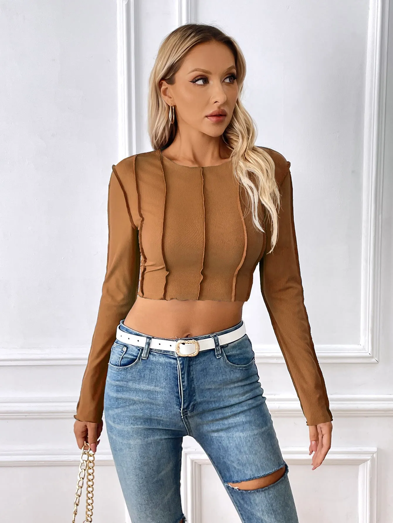 Long Sleeve Cropped T-shirt