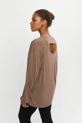 LONG SLEEVE TOP WITH OPEN BACK