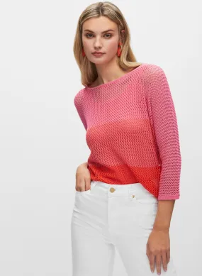 Open Weave Gradient Sweater