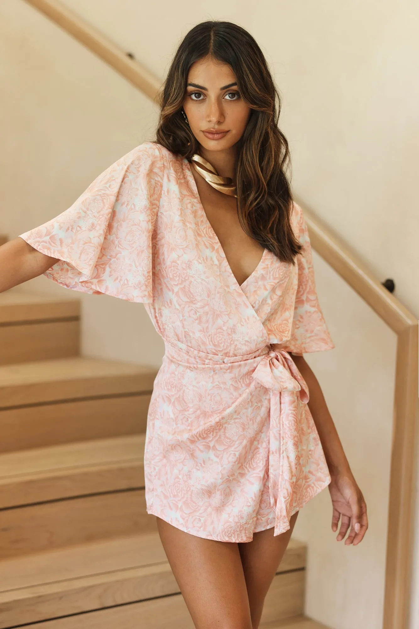 Peach Schnapps Romper Pink