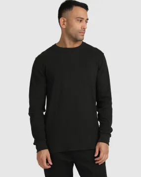 RVCA Warp Waffle Long Sleeve - Black