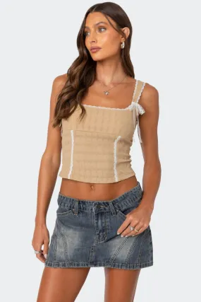 Textured Bustier Top