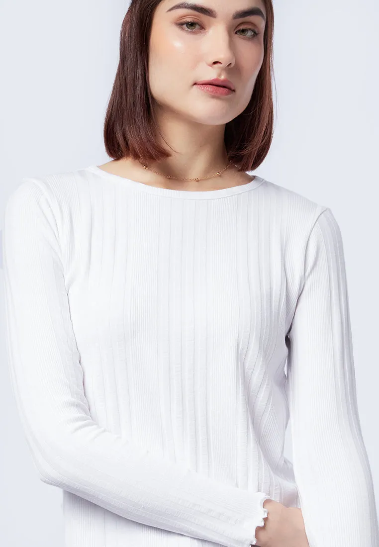 Textured Long Sleeve Top