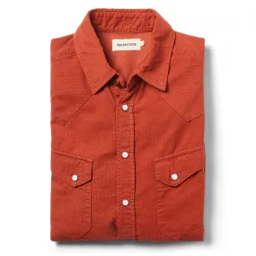 The Western Shirt in Rust Pincord