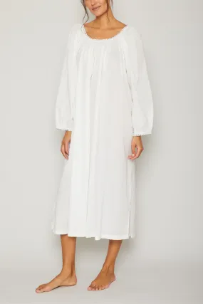 Thilda Long Nightgown - White